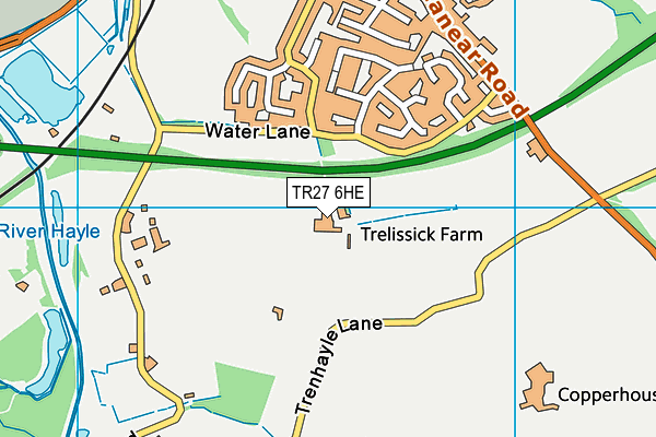 TR27 6HE map - OS VectorMap District (Ordnance Survey)