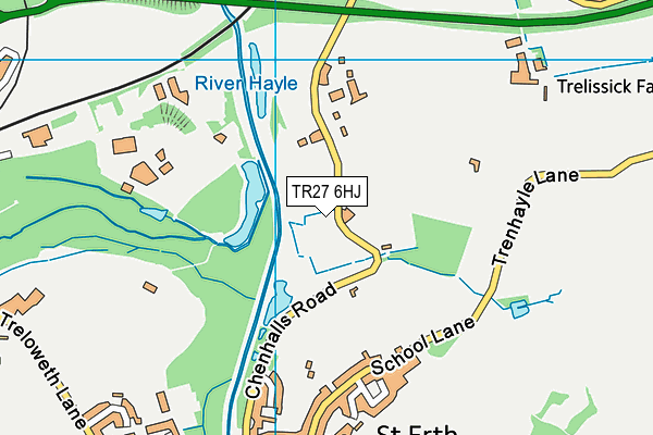 Greenacres Golf (Closed) map (TR27 6HJ) - OS VectorMap District (Ordnance Survey)
