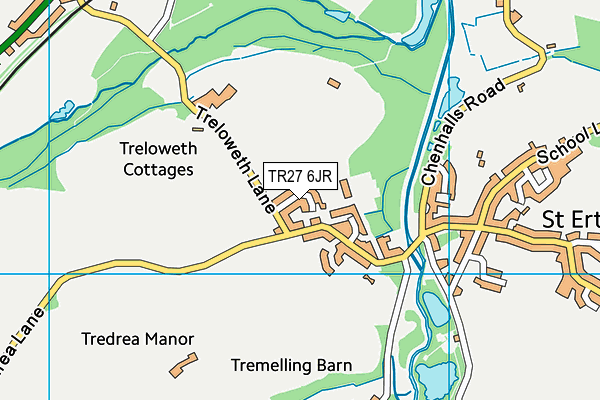 TR27 6JR map - OS VectorMap District (Ordnance Survey)
