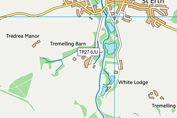TR27 6JU map - OS VectorMap District (Ordnance Survey)