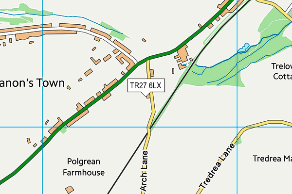 TR27 6LX map - OS VectorMap District (Ordnance Survey)