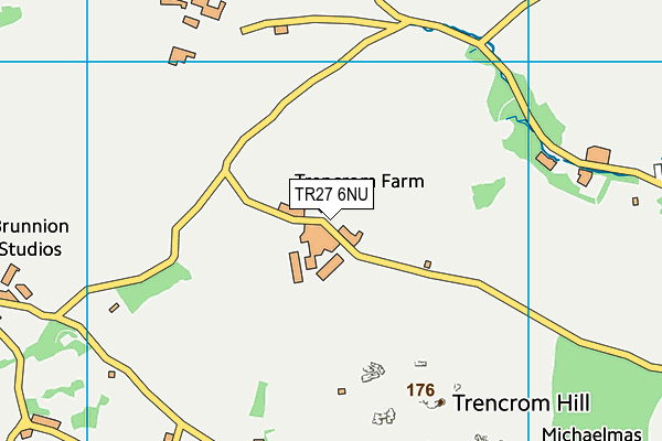TR27 6NU map - OS VectorMap District (Ordnance Survey)