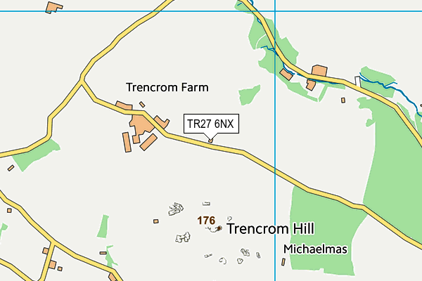 TR27 6NX map - OS VectorMap District (Ordnance Survey)