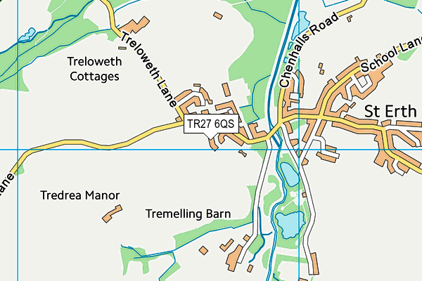 TR27 6QS map - OS VectorMap District (Ordnance Survey)