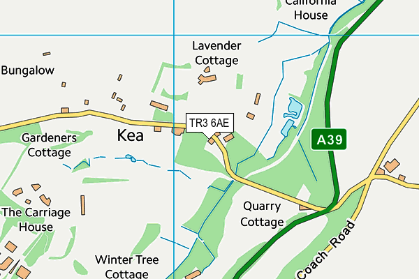 TR3 6AE map - OS VectorMap District (Ordnance Survey)