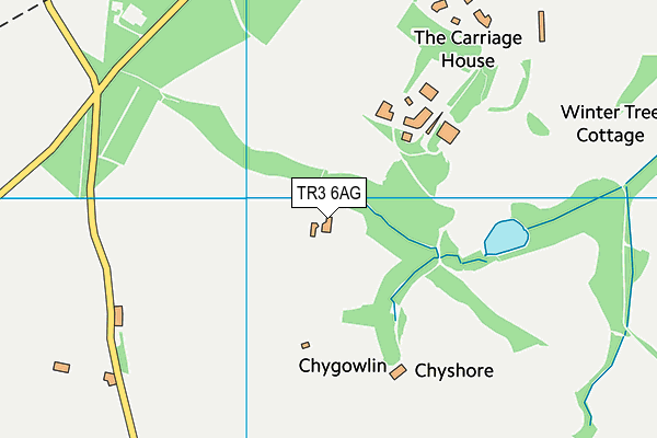 Killiow Golf Club (Closed) map (TR3 6AG) - OS VectorMap District (Ordnance Survey)