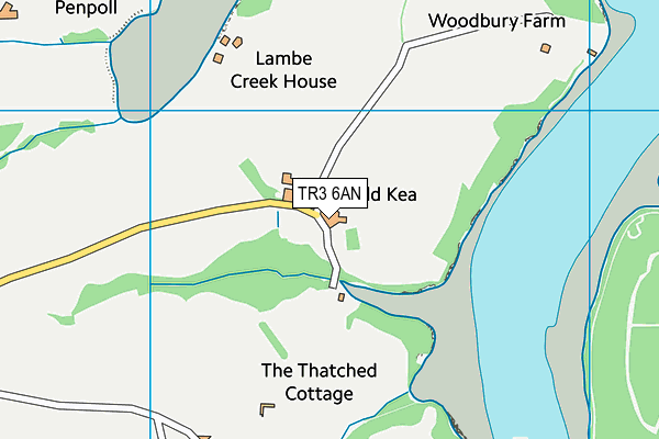 TR3 6AN map - OS VectorMap District (Ordnance Survey)