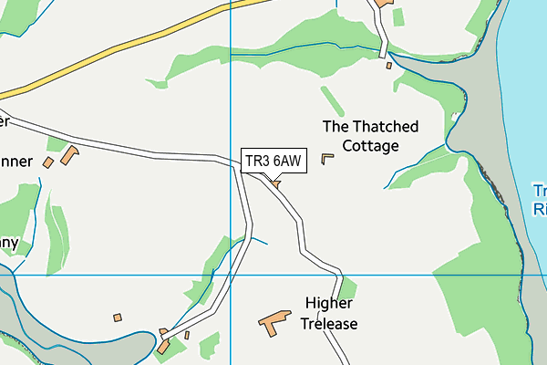 TR3 6AW map - OS VectorMap District (Ordnance Survey)