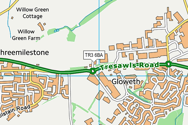 TR3 6BA map - OS VectorMap District (Ordnance Survey)