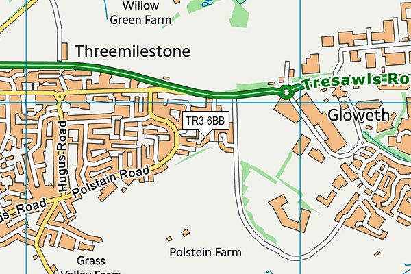 TR3 6BB map - OS VectorMap District (Ordnance Survey)