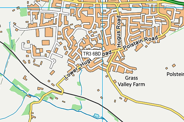 TR3 6BD map - OS VectorMap District (Ordnance Survey)