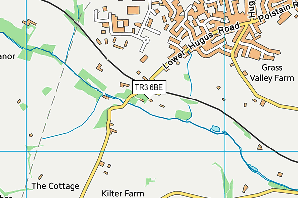 TR3 6BE map - OS VectorMap District (Ordnance Survey)