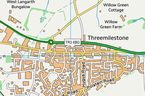 TR3 6BG map - OS VectorMap District (Ordnance Survey)