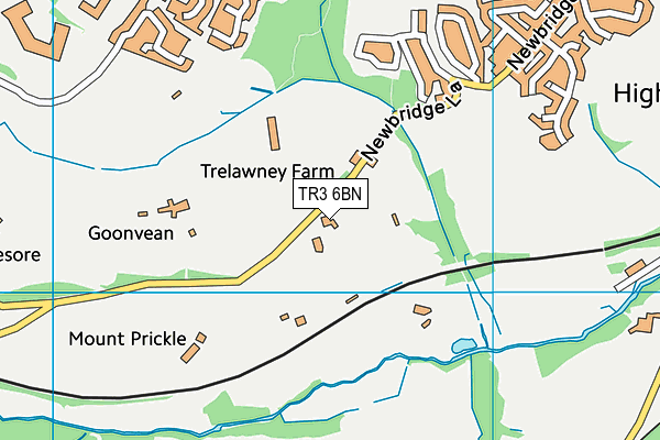 TR3 6BN map - OS VectorMap District (Ordnance Survey)