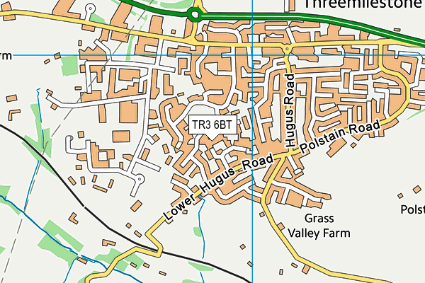 TR3 6BT map - OS VectorMap District (Ordnance Survey)