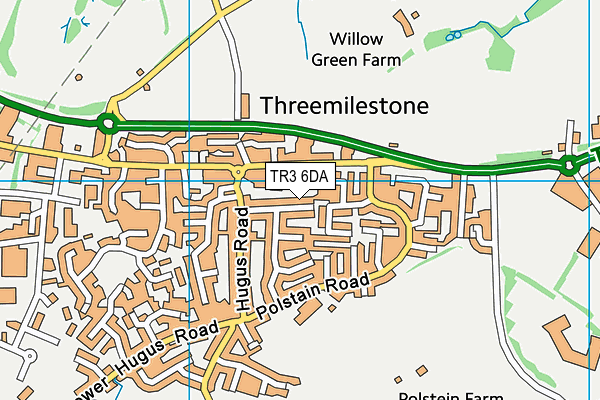 TR3 6DA map - OS VectorMap District (Ordnance Survey)