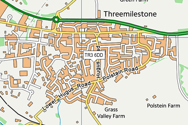 TR3 6DD map - OS VectorMap District (Ordnance Survey)