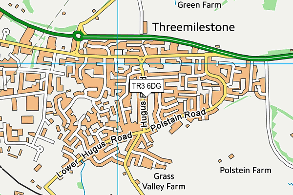 TR3 6DG map - OS VectorMap District (Ordnance Survey)