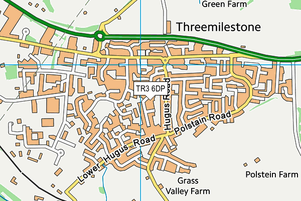 TR3 6DP map - OS VectorMap District (Ordnance Survey)