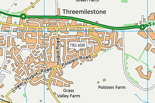 TR3 6DR map - OS VectorMap District (Ordnance Survey)