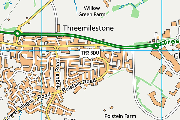 TR3 6DU map - OS VectorMap District (Ordnance Survey)