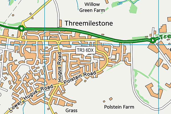 TR3 6DX map - OS VectorMap District (Ordnance Survey)