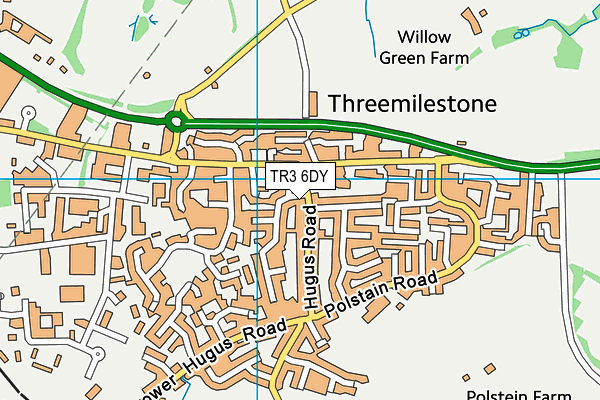 TR3 6DY map - OS VectorMap District (Ordnance Survey)