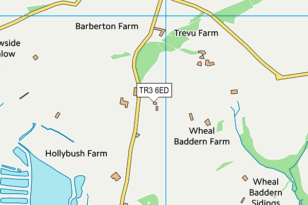 TR3 6ED map - OS VectorMap District (Ordnance Survey)