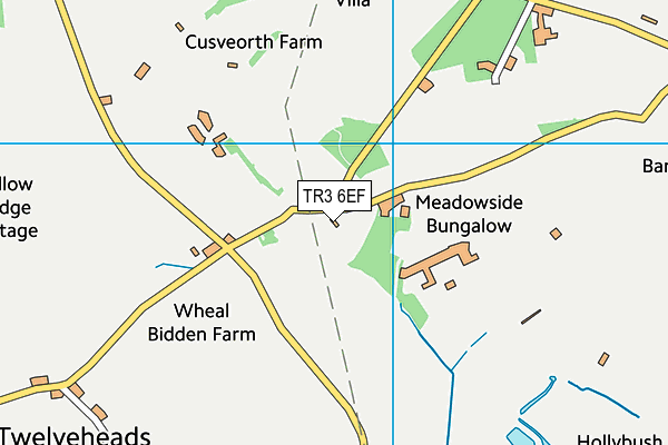 TR3 6EF map - OS VectorMap District (Ordnance Survey)