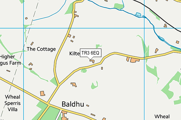 TR3 6EQ map - OS VectorMap District (Ordnance Survey)