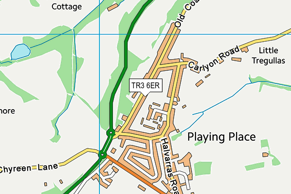 TR3 6ER map - OS VectorMap District (Ordnance Survey)