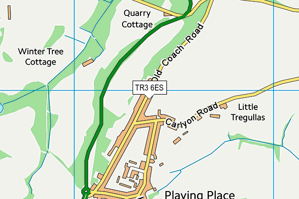 TR3 6ES map - OS VectorMap District (Ordnance Survey)