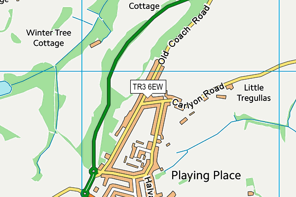 TR3 6EW map - OS VectorMap District (Ordnance Survey)