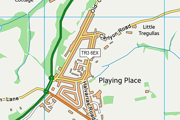TR3 6EX map - OS VectorMap District (Ordnance Survey)