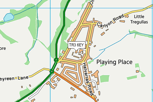 TR3 6EY map - OS VectorMap District (Ordnance Survey)