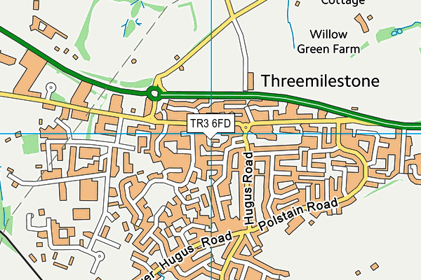TR3 6FD map - OS VectorMap District (Ordnance Survey)