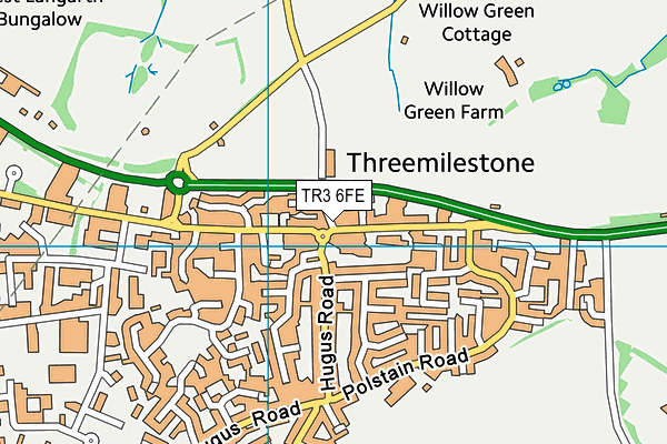 TR3 6FE map - OS VectorMap District (Ordnance Survey)