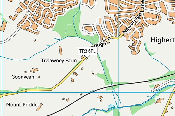 TR3 6FL map - OS VectorMap District (Ordnance Survey)