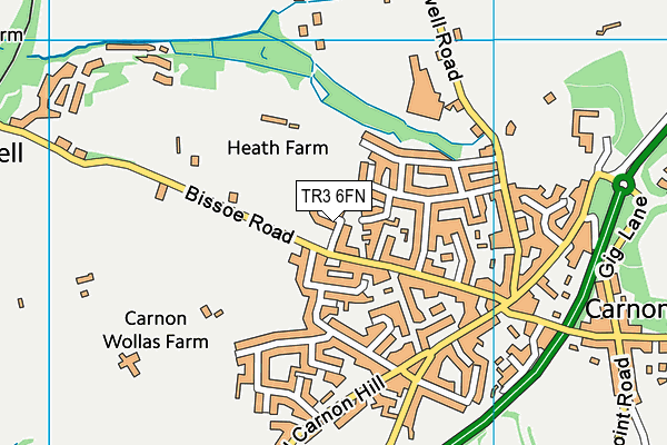 TR3 6FN map - OS VectorMap District (Ordnance Survey)