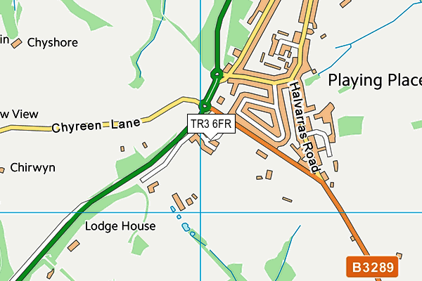 TR3 6FR map - OS VectorMap District (Ordnance Survey)