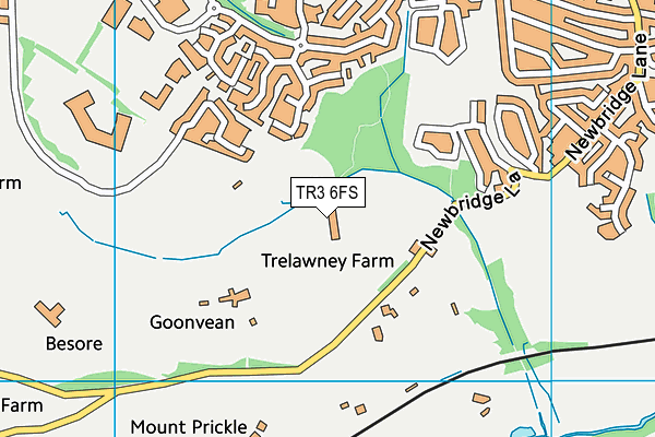 TR3 6FS map - OS VectorMap District (Ordnance Survey)