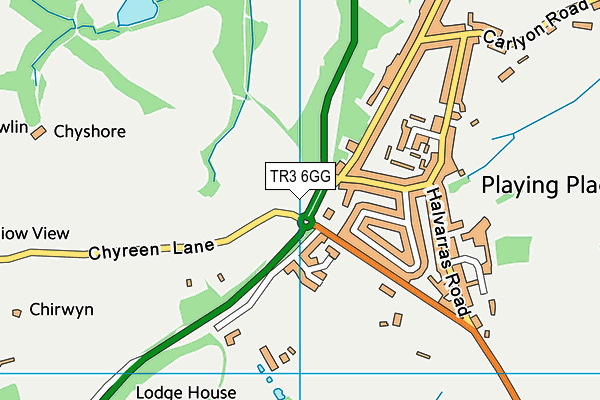 TR3 6GG map - OS VectorMap District (Ordnance Survey)