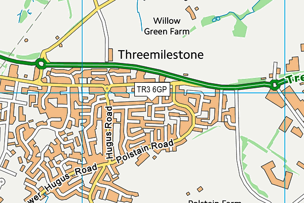 TR3 6GP map - OS VectorMap District (Ordnance Survey)