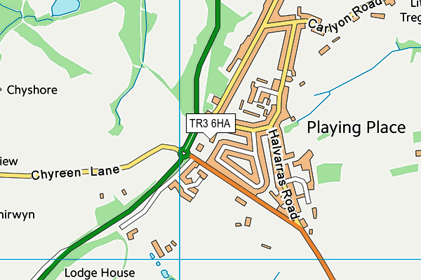 TR3 6HA map - OS VectorMap District (Ordnance Survey)