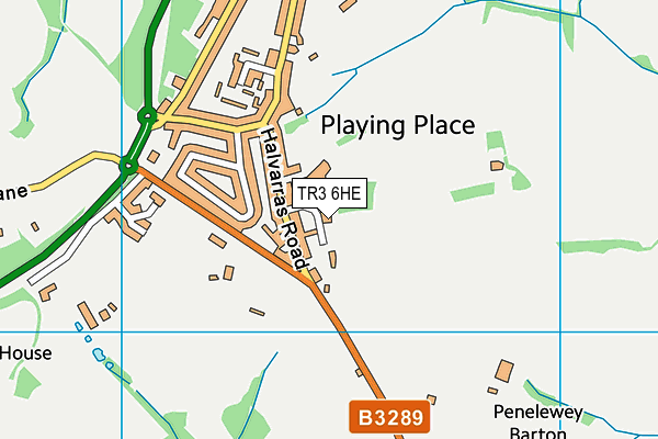 TR3 6HE map - OS VectorMap District (Ordnance Survey)