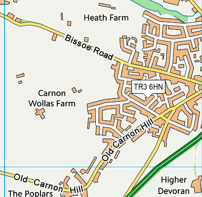 TR3 6HN map - OS VectorMap District (Ordnance Survey)