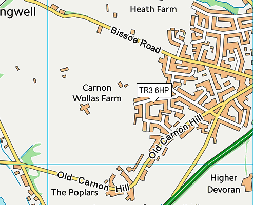 TR3 6HP map - OS VectorMap District (Ordnance Survey)