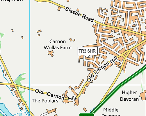 TR3 6HR map - OS VectorMap District (Ordnance Survey)