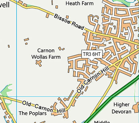 TR3 6HT map - OS VectorMap District (Ordnance Survey)