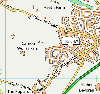 TR3 6HW map - OS VectorMap District (Ordnance Survey)